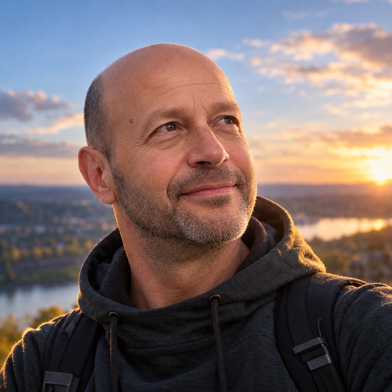 Jaap Stramrood outdoors at sunset